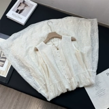 Платье без рукавов без рукавов, жилет, длинная юбка, с вышивкой, круглый воротник