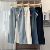 Летние ретро джинсы, штаны, штаны-клёш, подходит для подростков, по фигуре