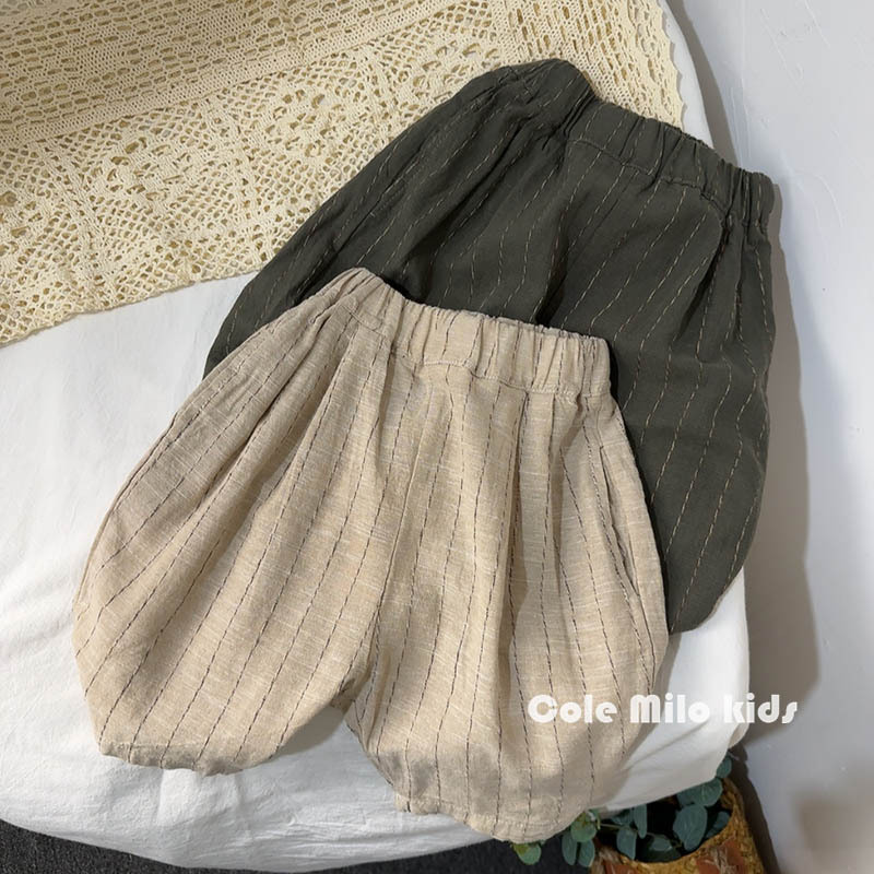 Forest Style Children's Clothing Cotton and Linen Summer Pants for Boys and Girls, Baby Shorts, Loose Carrot Pants