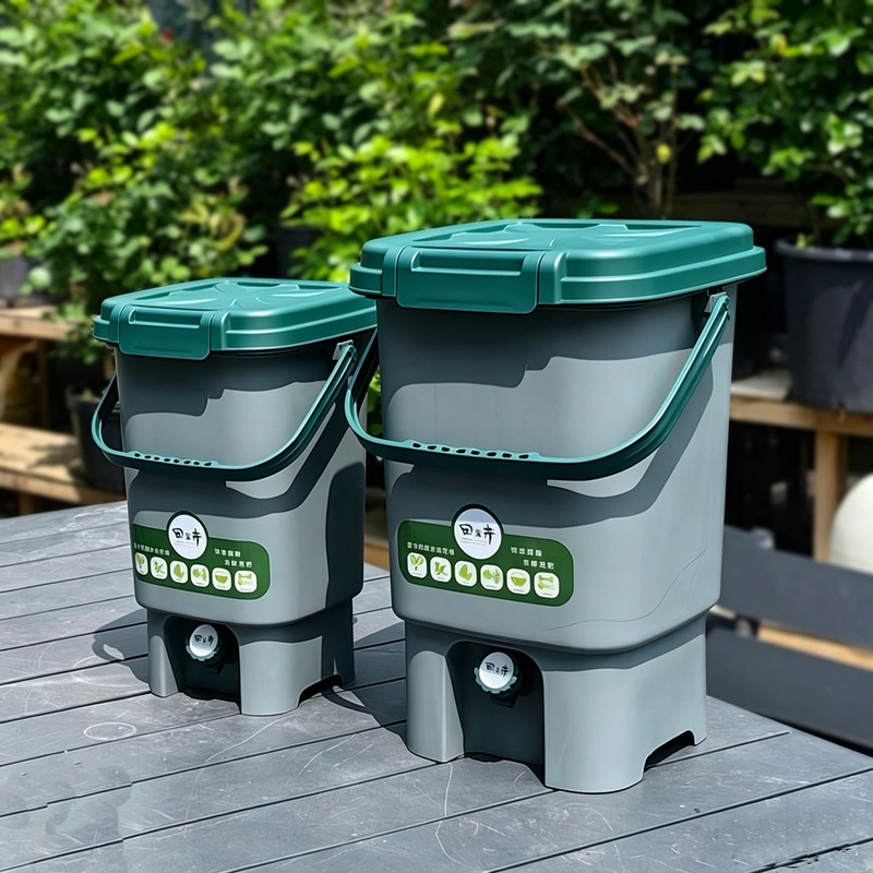 Kitchen Waste Compost Bin for Indoor Household Use, Waste Sorting, Bokashi Composting Box, Composting Bucket, Homemade Compost Bin with Double Lid