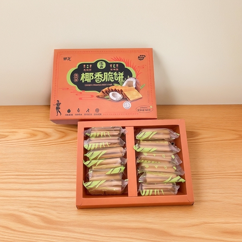 【Two Pieces 20% off 】Fragrant Coconut Crispy Cakes 300g, Same Style as Phoenix Airport, Envelope-Shaped Thin Crispy Handmade Cakes