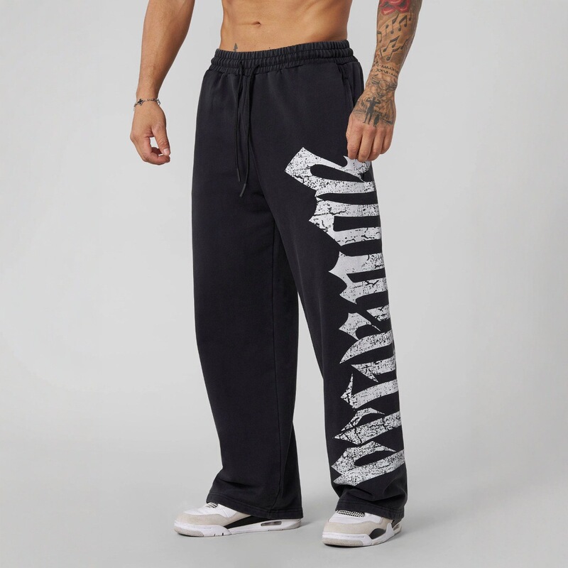 New Men's Sports Pants Muscle Fitness Jogging Long Pants Cotton Printed Mid-Waist Casual Pants New Men's Sports Pants Muscle Fitness Jogging Long Pants Cotton Printed Mid-Waist Casual Pants