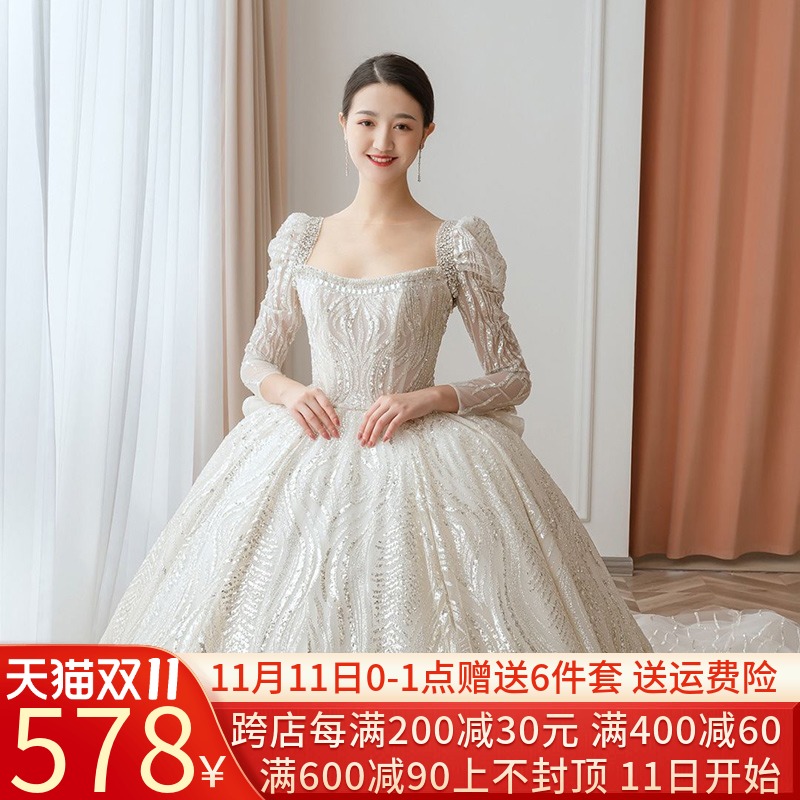 Mori -style French Super Fairy Main Wedding 2021 New long -sleeved heavy worker Hepburn Hepburn Dragon Terrace Temperature Autumn and Winter Mori -style French Super Fairy Main Wedding 2021 New long -sleeved heavy worker Hepburn Hepburn Dragon Terrace Temperature Autumn and Winter