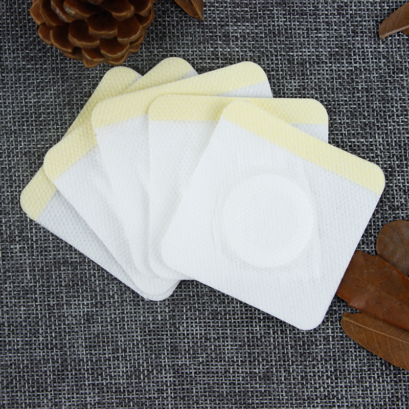 50 5 * 5cm unwoven cloth blank medicine post-belly squeeze with three-volt adhesive breathable medical plaster sticker acupoint application