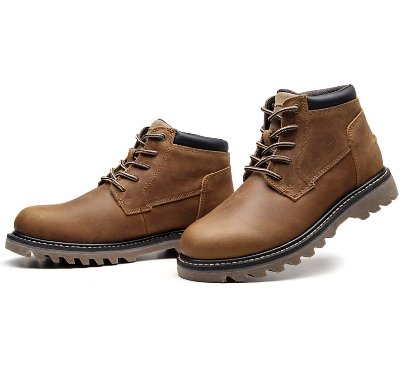 Mùa xuân và mùa thu Giày nam cao DONGWU CAT Giày dụng cụ Da trung bình Martin Boots Men P721555H3BDR28 - Giay cao