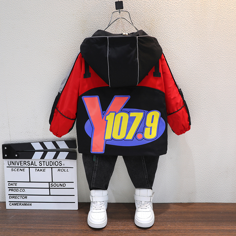 Boy jacket jacket 2022 new male baby foreign spring clothing Children's handsome wind clothes Spring and autumn Korean version of blouses
