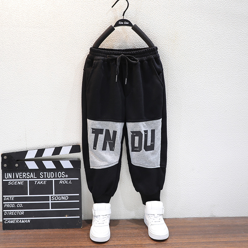 Boy Pants Spring Autumn Children Fried Street Casual Pants Slim Fit Boy 2022 New Kids Spring Clothing Sports Children's Clothing Tide