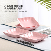 New square deep plate Western food cubes 7 5 inch network red in household plate Nordic soup fruit disk
