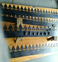 Antique door Beast head door knocker Decorative door strip Copper strip Iron strip Ruyi flower strip Cloud head pressure strip Court ancient building