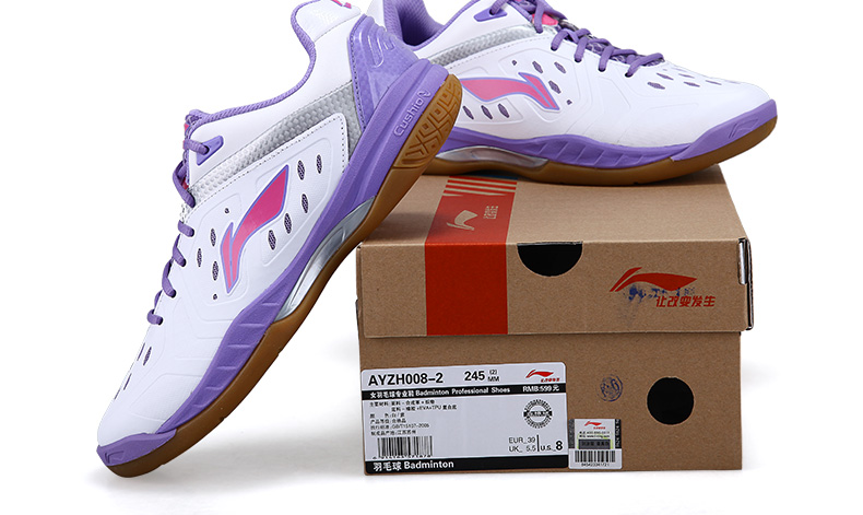 Giày cầu lông LiING Li Ning Giày thể thao nữ Hấp thụ sốc và chống trơn trượt - Giày cầu lông sneaker nam