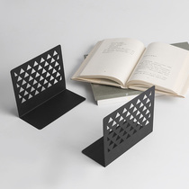 Nagu triangle hollow Wrought iron book stand Creative book stopper Book stand Student desk book stand Desktop book holder