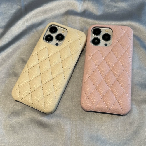 Совместимый мобильный телефон с ромбовидным узором, защитный чехол, в стиле Шанель, iphone, 14promax, защита при падении, изысканный стиль, простой и элегантный дизайн