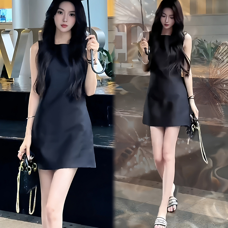 High-End Light Luxury Slimming Little Black Dress for Women 2026 Spring and Summer New Style Elegant Internet Celebrity Black French Slimming Dress High-End Light Luxury Slimming Little Black Dress for Women 2026 Spring and Summer New Style Elegant Internet Celebrity Black French Slimming Dress
