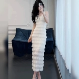 Приталенный корсет, летнее платье без рукавов, французский стиль