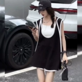 Летний комплект с капюшоном, жилет без рукавов, шорты, свободный крой