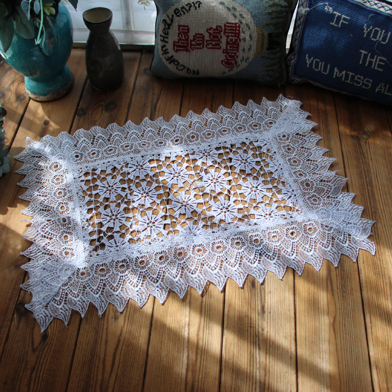 Special price clear cabin minimalist European style lace hollow embroidered dining cushion disc cushion heat insulation cushion decorative cushion dust-proof cover