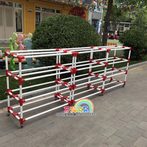  Kindergarten childrens plastic basketball rack storage rack Massage ball rack Ball rack Removable basketball frame