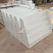 New wooden kindergarten white paint bookshelf parent-child Garden single-sided bookshelf library reading room bookcase bookshelf