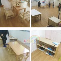 Solid Wood multi-layer board childrens early education table and chair set kindergarten table and chair learning writing game toy table weaning chair