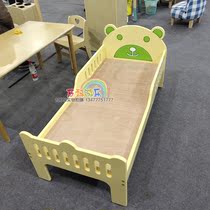  Childrens high armrest protective bed sheet human bed Baby bed Kindergarten early education center Bear solid wood nap bed