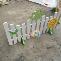  Kindergarten fence Wooden fence Childrens fence Kindergarten game fence railing Wooden fence
