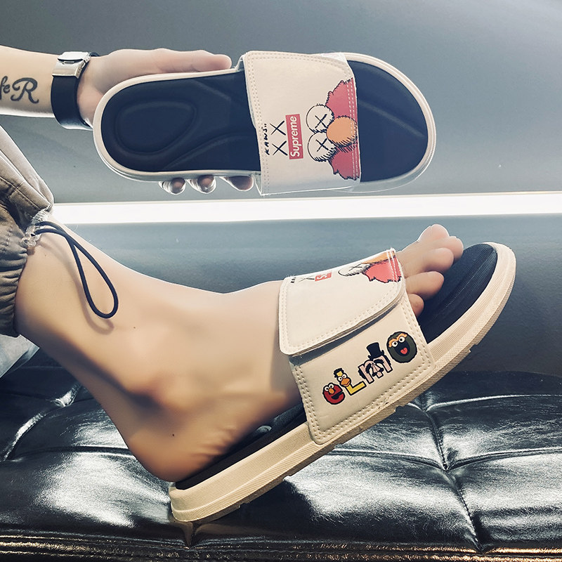 Slippers men's trendy outdoor 2021 new summer couples wear fashion non-slip net red sandals men's Korean version of the flip flops