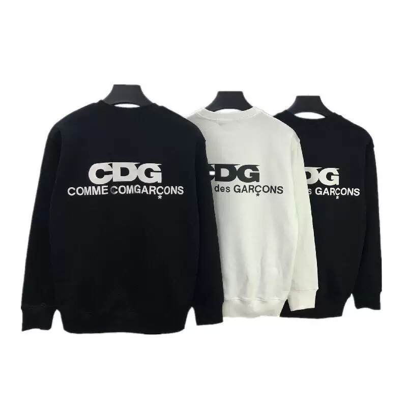 HCHCDG High Street автономная CDG слоган обратная буква принт круглый воротник свитшот мужчины и женщины одинаковый толстовка