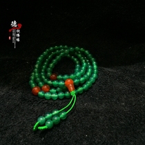 Dexin Buddha margin 6mm natural green agate beads 108 green agate rosary green toir practice optional