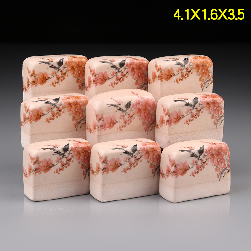 Color ceramic seal material ice pattern broken jade crack glaze easy to carve no burning seal carving seal calligraphy calligraphy and painting pottery seal T106