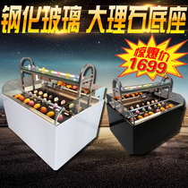 Open sandwich cabinet square commercial cake air-cooled refrigerated cabinet arched fruit refreshing sweet display cabinet