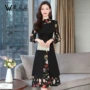 Bà Broad, váy của quý cô, mùa thu đông nữ với áo khoác, quý phái, khí chất quá gối mùa xuân mới - Sản phẩm HOT váy đẹp 2021
