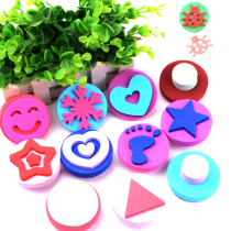 Kindergarten cartoon animal seal Children sponge painting brush Foam DIY pigment printing tool EVA material