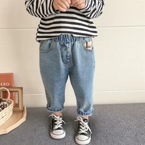 Kids Clothes Boys Jeans Spring Autumn Kids Summer Baby Casual Long Pants Thin Loose Korean Style 2022 New