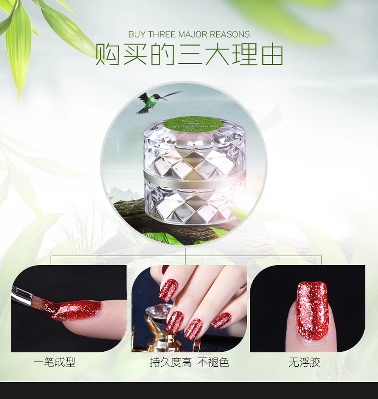 KaSi Quang trị liệu Nail Ba Lan Keo bạch kim Keo kéo dài lâu dài Kim cương Super Flash Nail Flash Vàng Vàng Vàng Hook - Sơn móng tay / Móng tay và móng chân