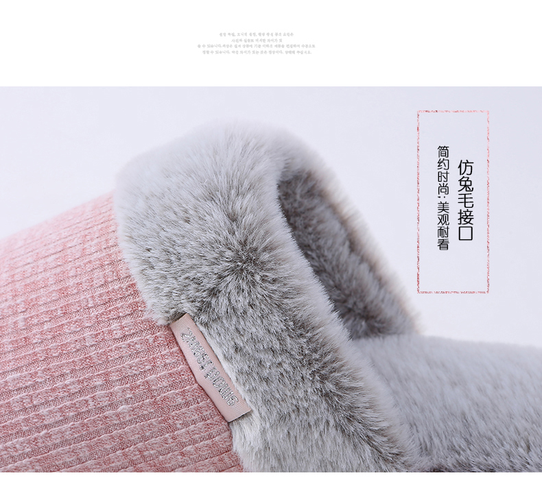 Dép cotton nữ 2018 mới dày dưới nhà trong nhà vài đôi dép nam mùa đông chống trơn trượt dép gia đình dép đi nhà vệ sinh