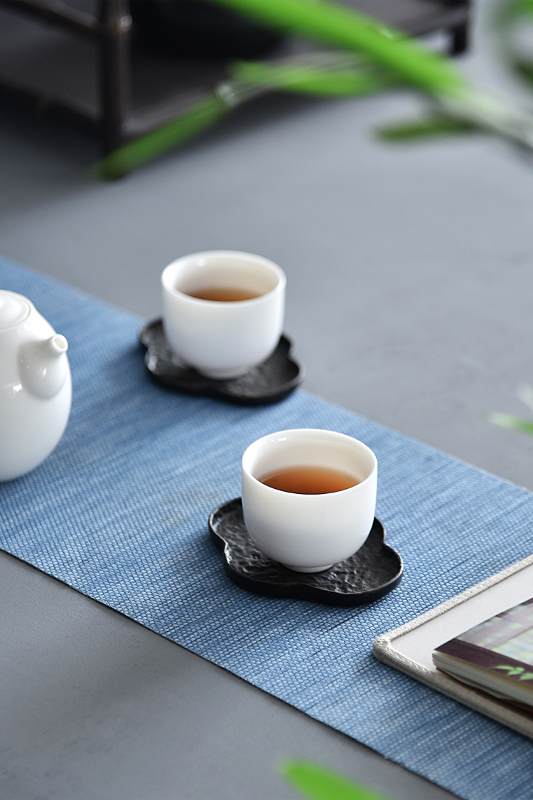 Hong bo need dehua white porcelain teacup jade porcelain sample tea cup individual cup of kung fu tea set single cup tea master CPU