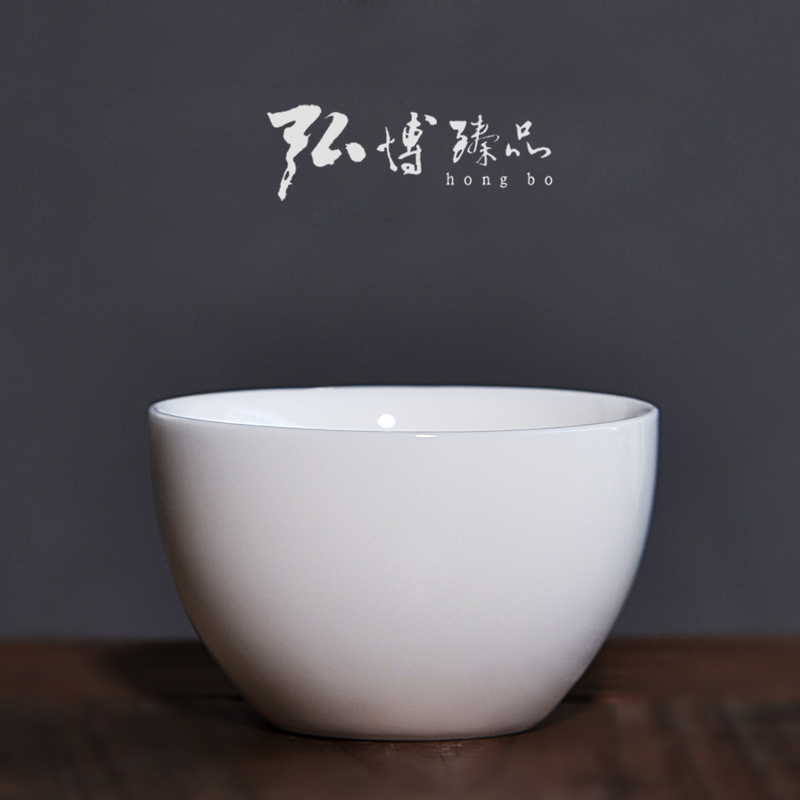 Hong bo need dehua white porcelain teacup jade porcelain sample tea cup individual cup of kung fu tea set single cup tea master CPU