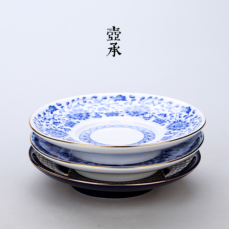Hong bo acura green CiHu bearing dry terms Taiwan violet arenaceous a pot of ceramic pot pad bearing Japanese tea tea service parts