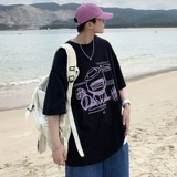 Летняя трендовая брендовая универсальная футболка, короткий рукав, коллекция 2021, свободный крой