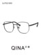 QINA's new optical glasses, myopia glasses, metal plate glasses frames, can be equipped with prescription frames QJ7123