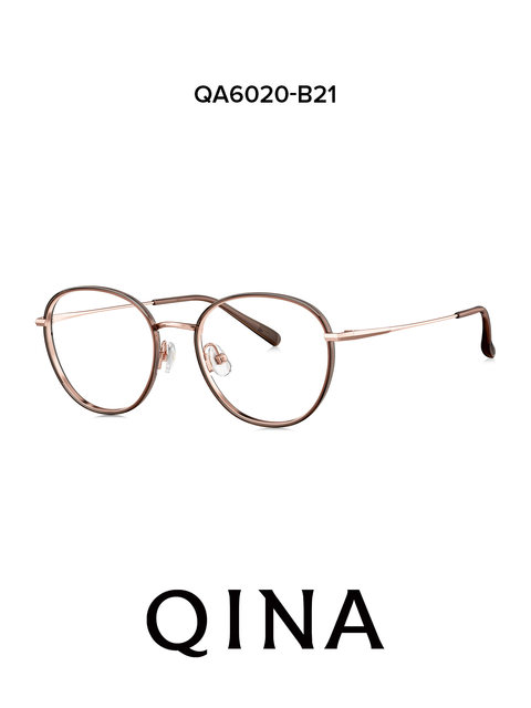 QINA's 2026 new myopia glasses women's cat-eye frame can be equipped with anti-blue light comfortable frame QA6020
