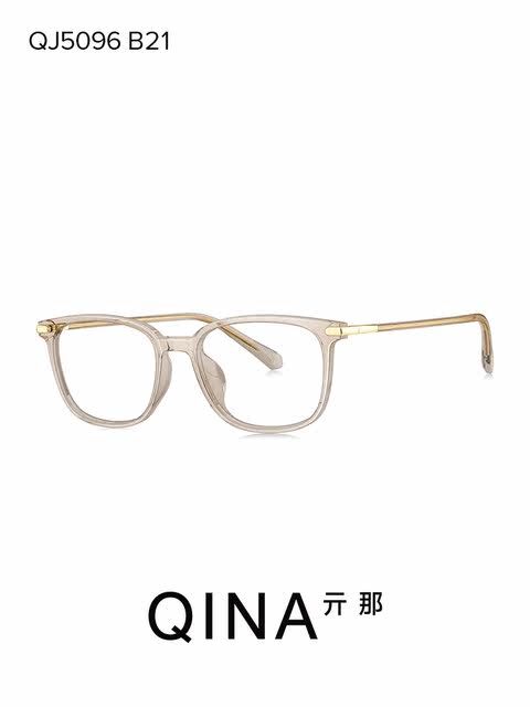 QINA Qina trendy optical glasses for men and women, comfortable TR frames, anti-blue light radiation myopia glasses frame QJ5096