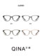 QINA QINA plain black frame glasses for myopic women can be equipped with prescription anti-blue light QJ5151