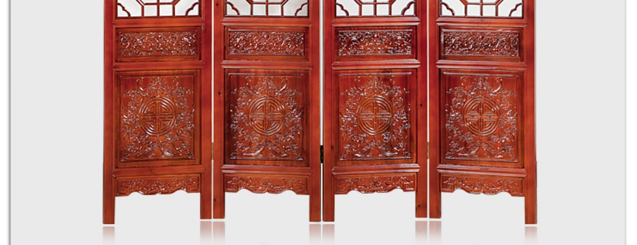 Tang Lu Ming và Qing triều cổ màn hình thiết kế rỗng gấp hai mặt khách sạn chạm khắc phòng khách gỗ rắn màn hình phân vùng trang trí - Màn hình / Cửa sổ kệ vách ngăn phòng khách