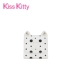 Kiss Kitty mùa xuân mới da bò dễ thương mèo con ví ngắn chủ thẻ ví tiền xu nữ sinh viên - Ví tiền Ví tiền