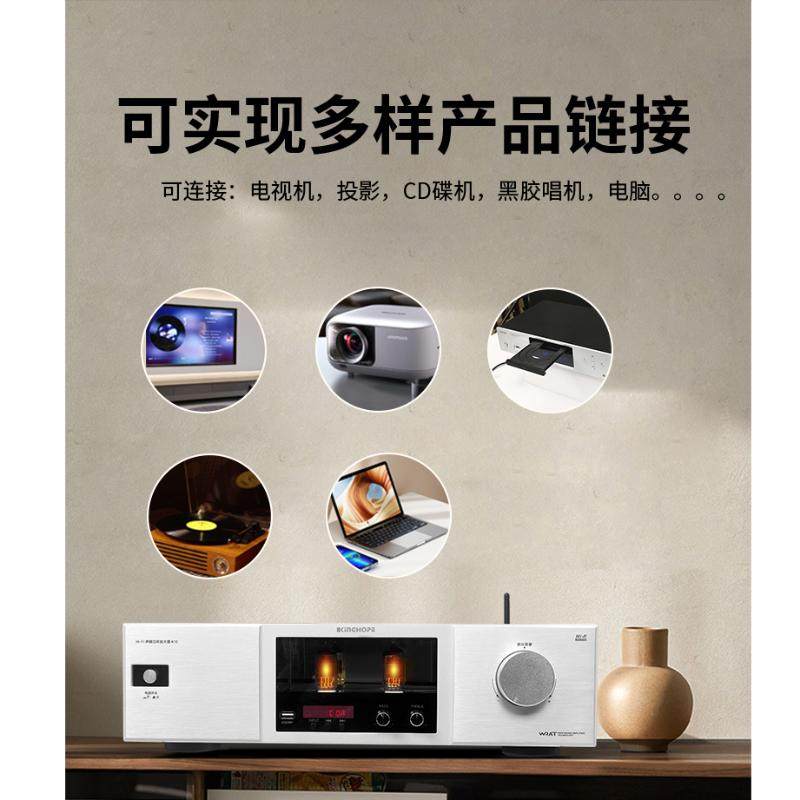 Kinghope-K10 Audiophile-Grade Amplifier Bluetooth Lossless USB Amplifier Hifi Tube Amplifier Digital Tube Decoder
