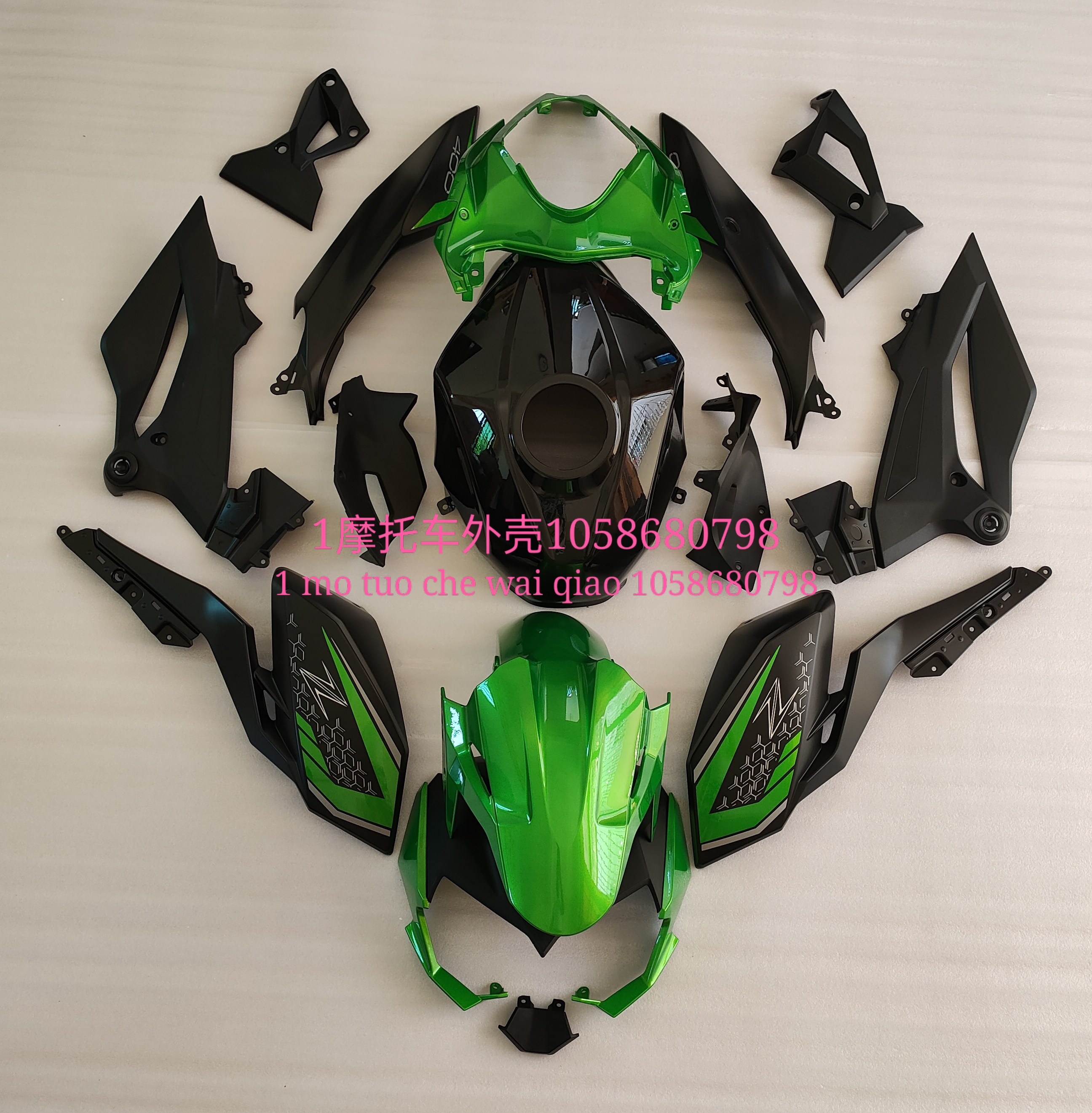 2025 latest kawasaki z400 full fairing kit, engine guards, and air