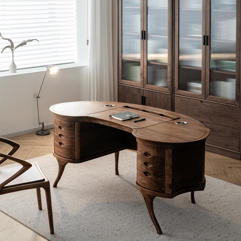 North American Black Walnut Desk Scandinavian Simple Solid Wood Home Desk Log Workbench Computer Desk Writing Desk