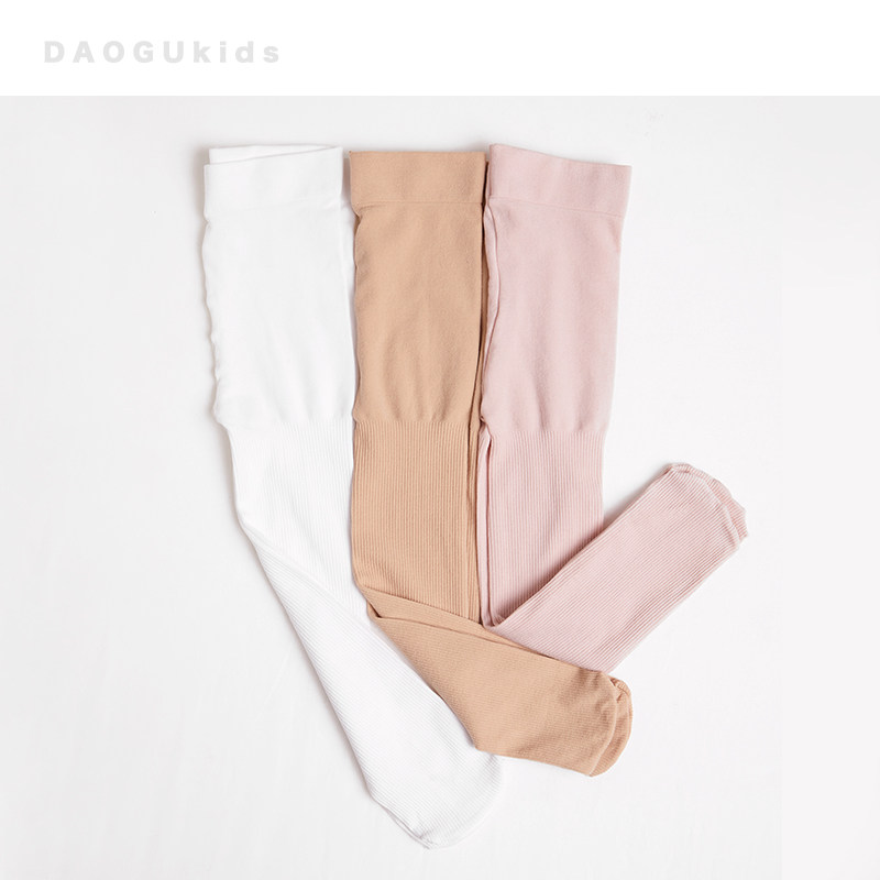Daogu DAOGU Summer Cool Girls Children's Stockings Velvet Vertical Stripe Dance Pantyhose Stockings Pantyhose