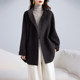 Women's double-sided velvet coat mid-length woolen woolen coat